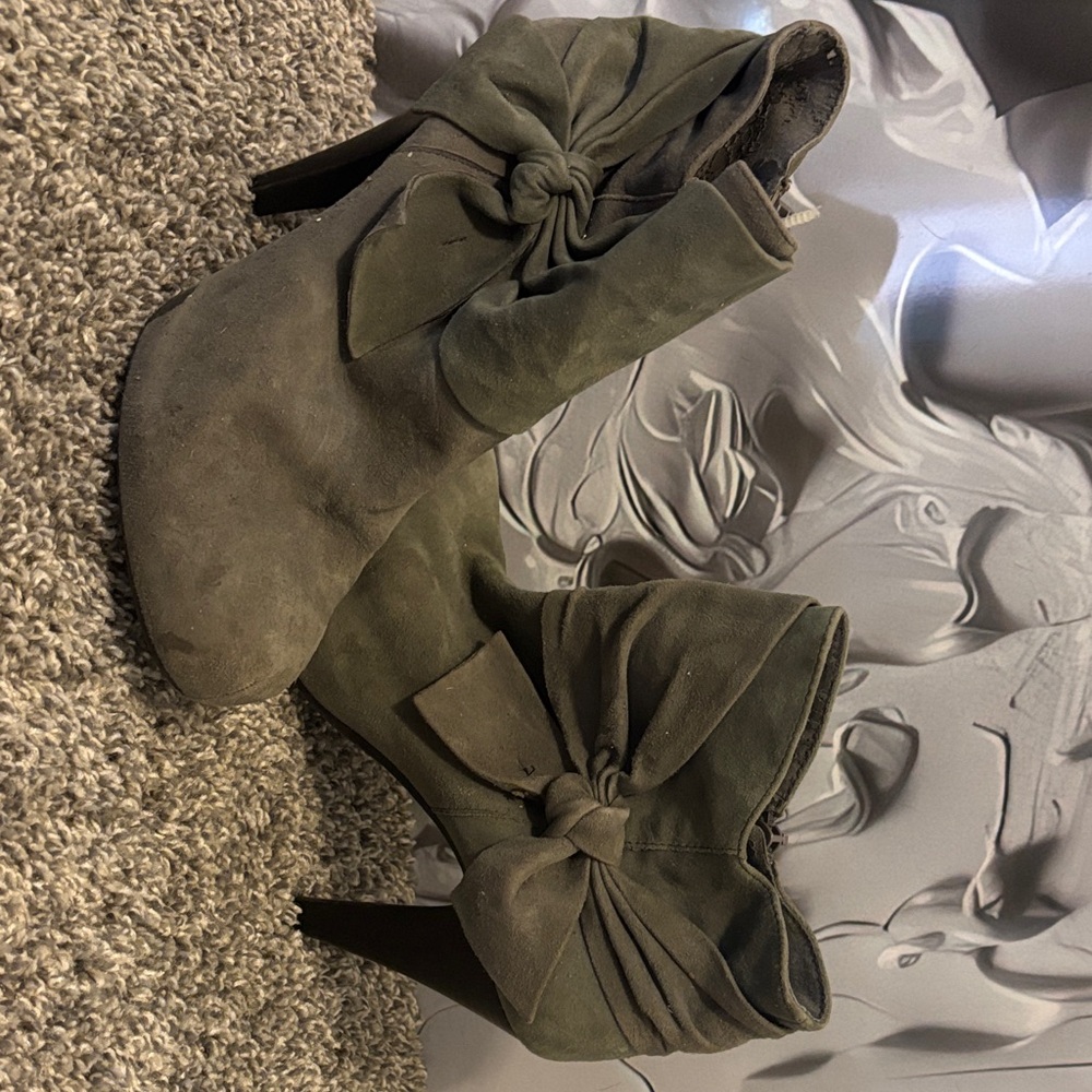 Stylish Olive Green Ankle Boots